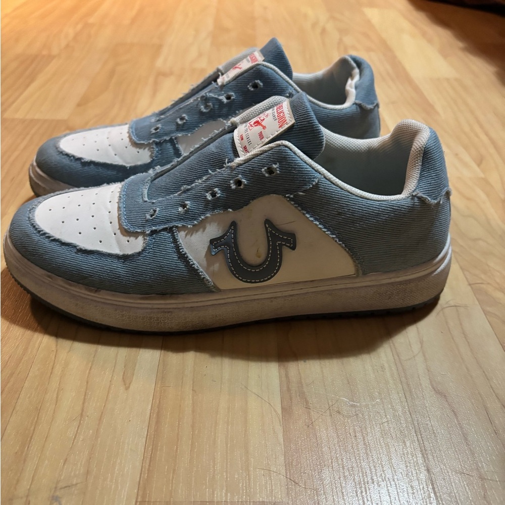 True Religion Blue and White Shoes
